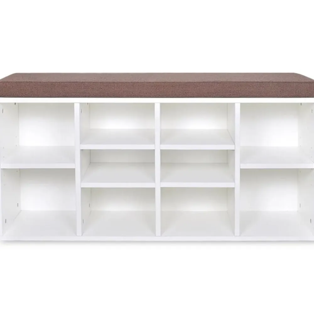 vidaXL Zapatero con 10 compartimentos Blanco Clearance