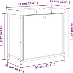 vidaXL Zapatero con cajón abatible 62x32x56 cm Negro Sale