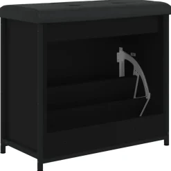 vidaXL Zapatero con cajón abatible 62x32x56 cm Negro Sale