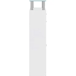 vidaXL Productos Del Hogar-Zapatero con cajón y estante superior de vidrio