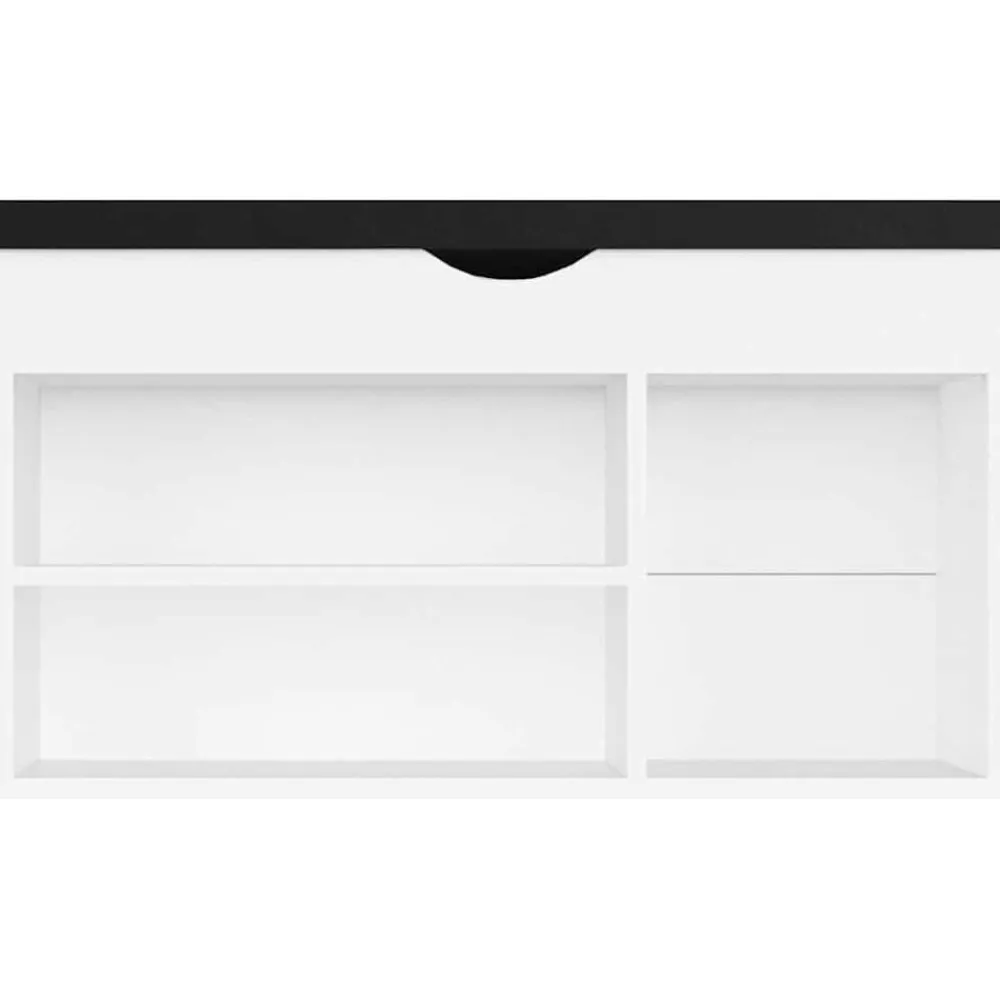 vidaXL Zapatero con cojín madera ingeniería 80x30x47 cm Blanco Best