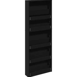 vidaXL Zapatero con espejo 5 niveles 63x17x169,5 cm Negro Online