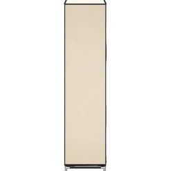vidaXL Zapatero con funda de tela color 58x28x106 cm Crema Clearance