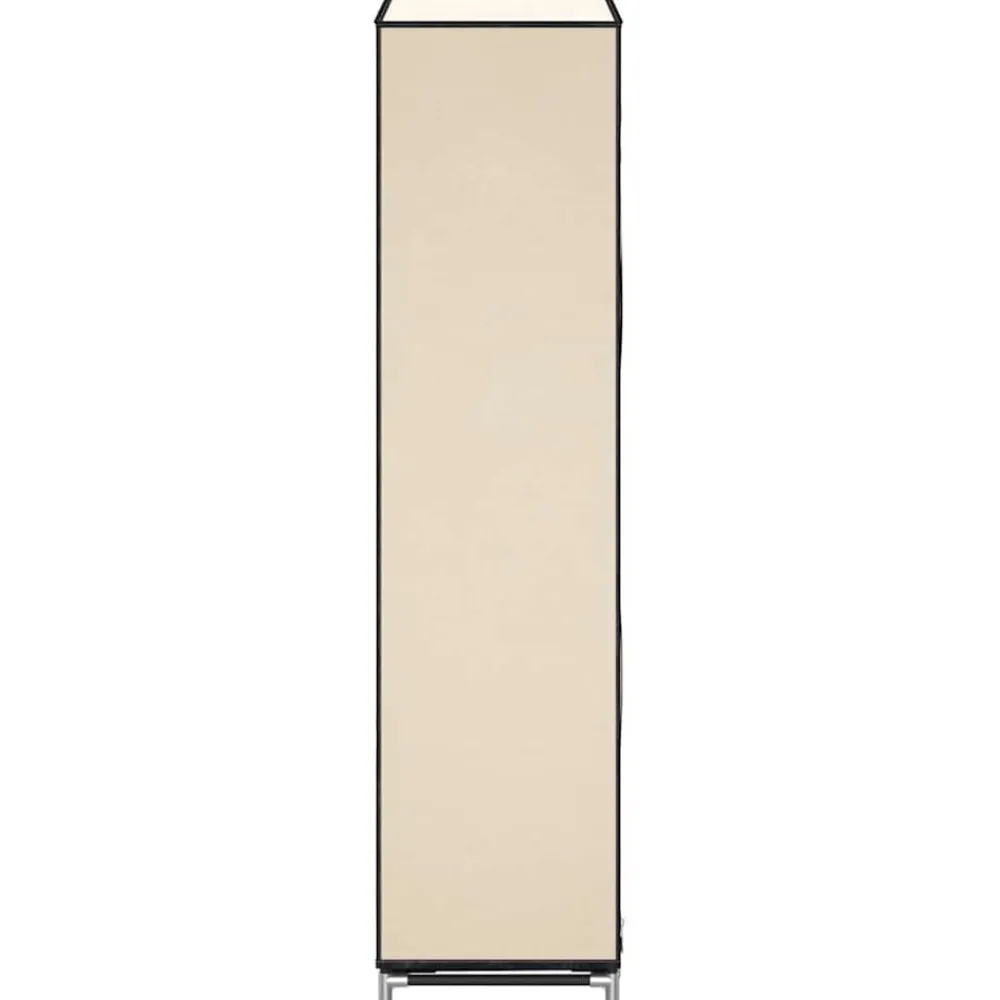 vidaXL Zapatero con funda de tela color 58x28x106 cm Crema Clearance