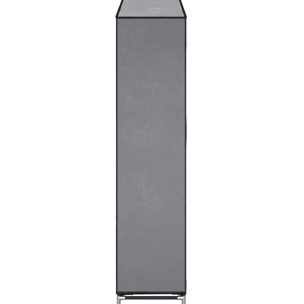 vidaXL Zapatero con funda de tela 115x28x110 cm Gris Online