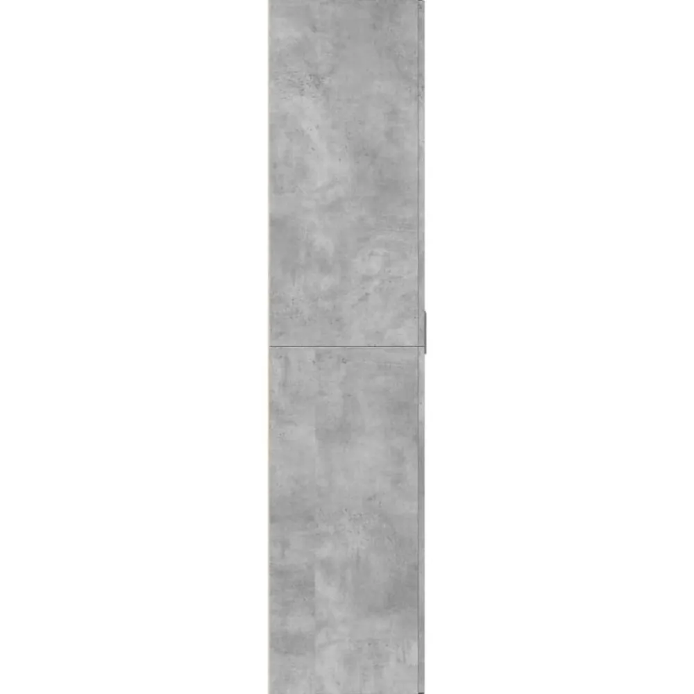 vidaXL Productos Del Hogar-Zapatero contrachapada gris hormigón 80x39x178 cm