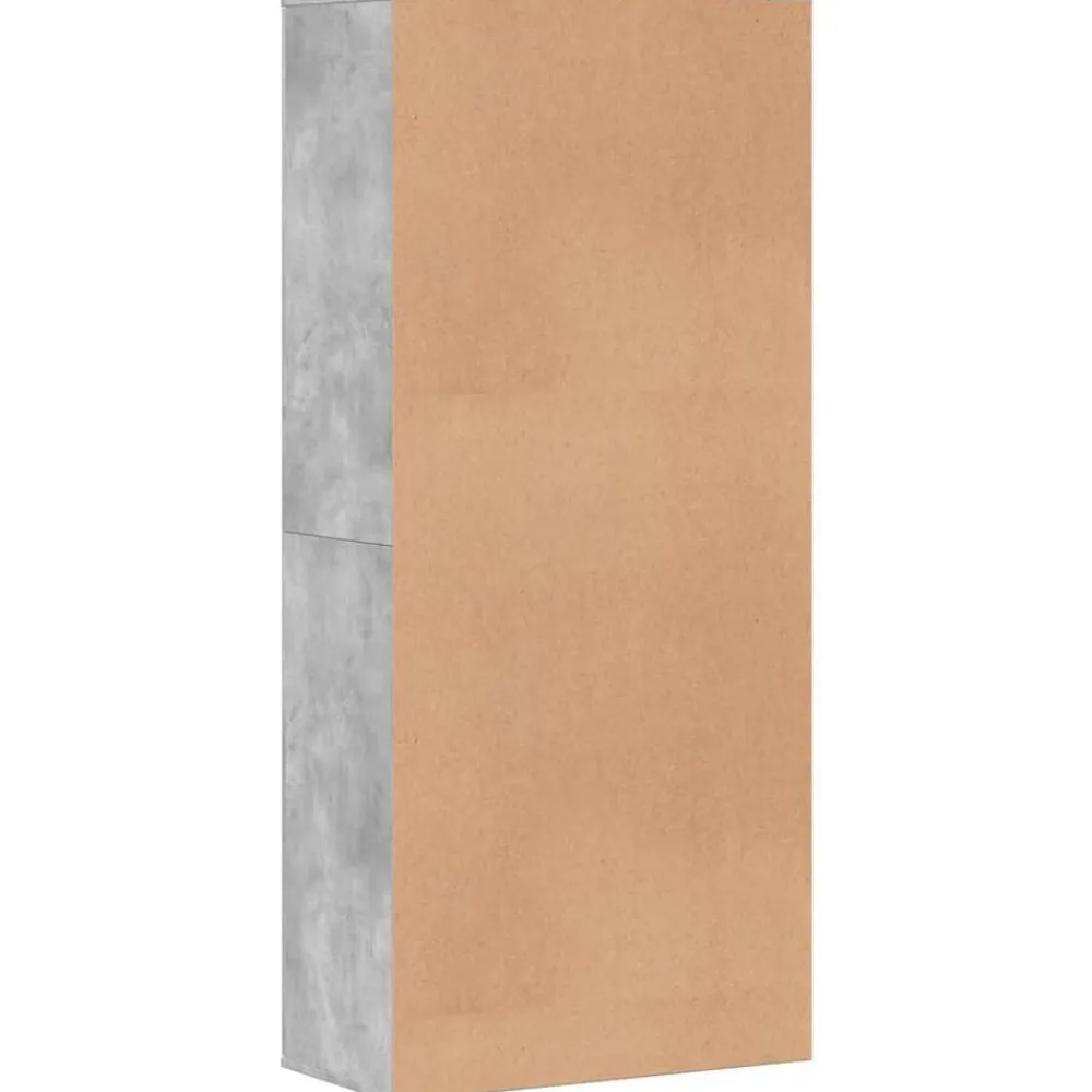vidaXL Productos Del Hogar-Zapatero contrachapada gris hormigón 80x39x178 cm