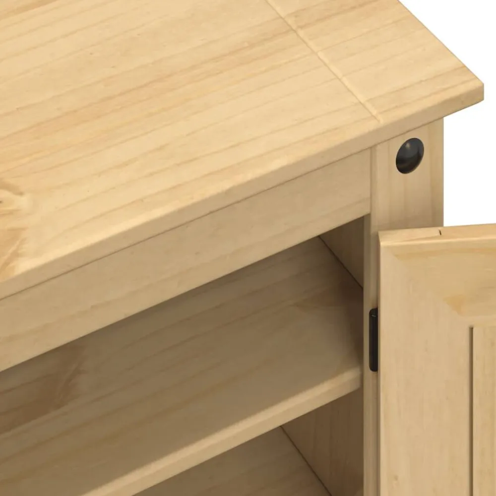 vidaXL Zapatero Corona madera maciza de pino 86x38,5x108 cm Cera de miel Discount