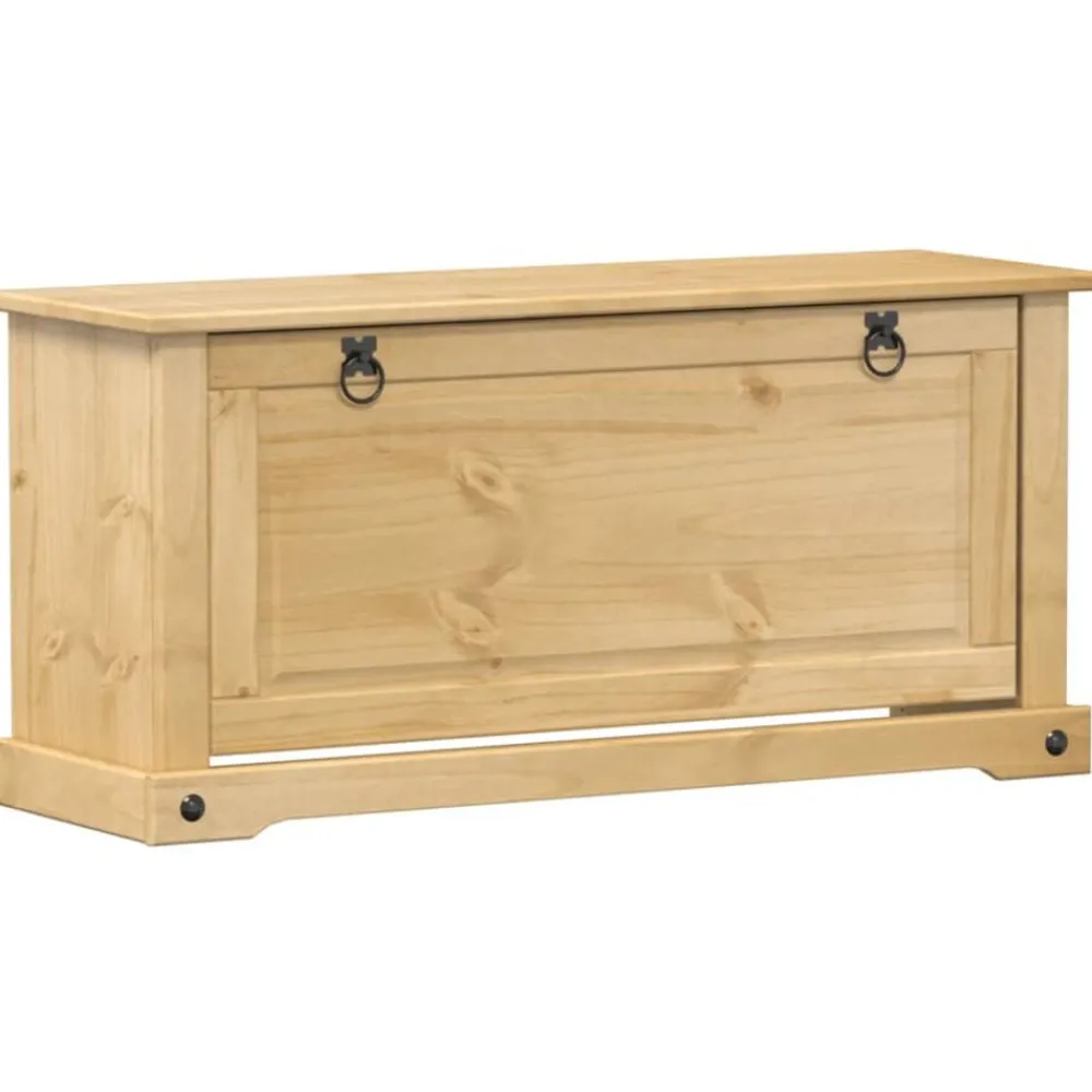 vidaXL Zapatero Corona madera maciza de pino 99x32x85 cm Cera de miel Outlet