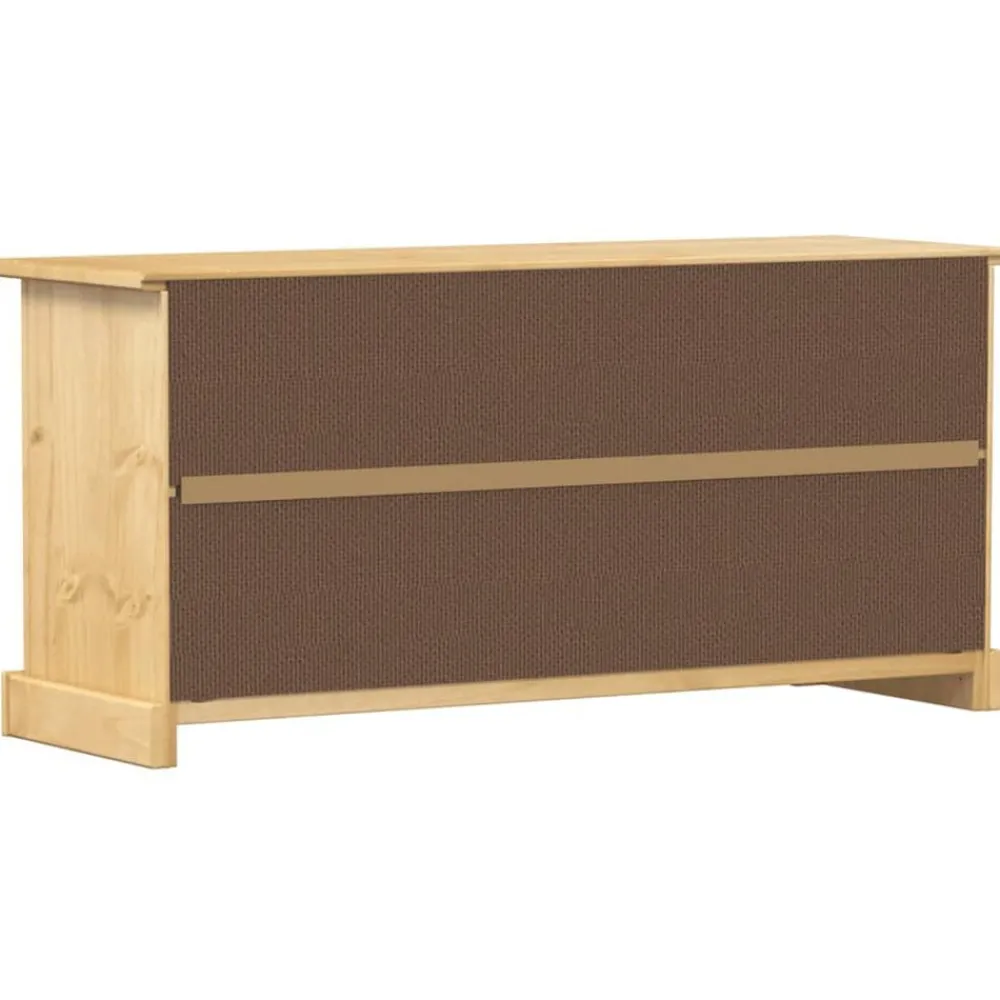 vidaXL Zapatero Corona madera maciza de pino 99x32x85 cm Cera de miel Outlet