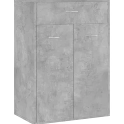 vidaXL Zapatero de contrachapada gris hormigón 60x35x84 cm Gris hormigón Best