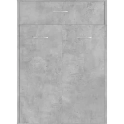 vidaXL Zapatero de contrachapada gris hormigón 60x35x84 cm Gris hormig&oacute;n Best