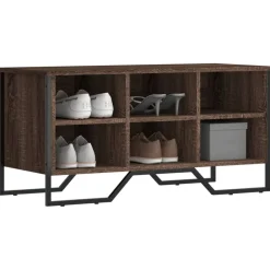 vidaXL Zapatero de madera de ingeniería marrón roble 90x38x45,5 cm Marr&oacute;n roble Outlet