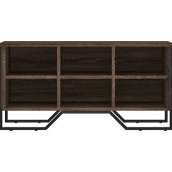 vidaXL Zapatero de madera de ingeniería marrón roble 90x38x45,5 cm Marr&oacute;n roble Outlet