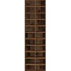 vidaXL Zapatero de madera ingeniería 54x34x183cm Madera antigua New