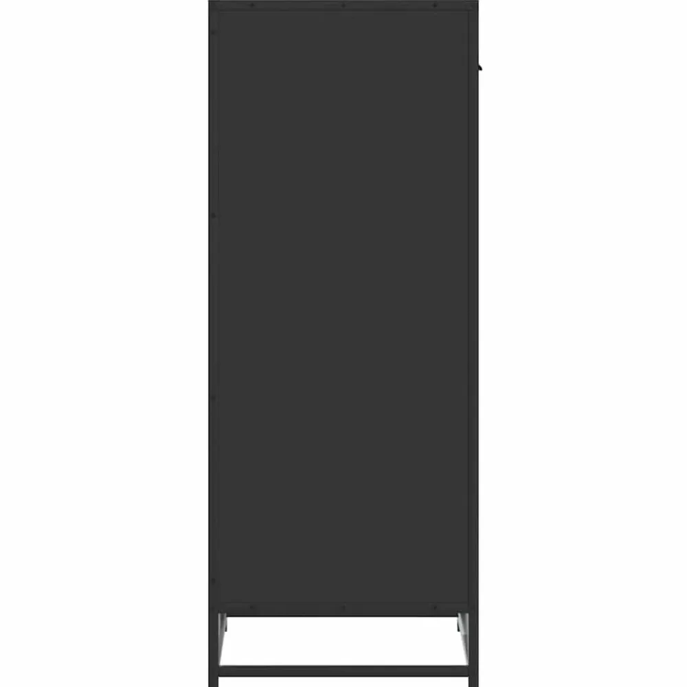 vidaXL Zapatero de madera de ingeniería 48x38x97,5 cm Negro Clearance