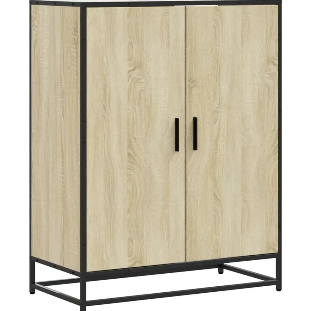 vidaXL Productos Del Hogar-Zapatero de madera y metal 75x38x97,5 cm
