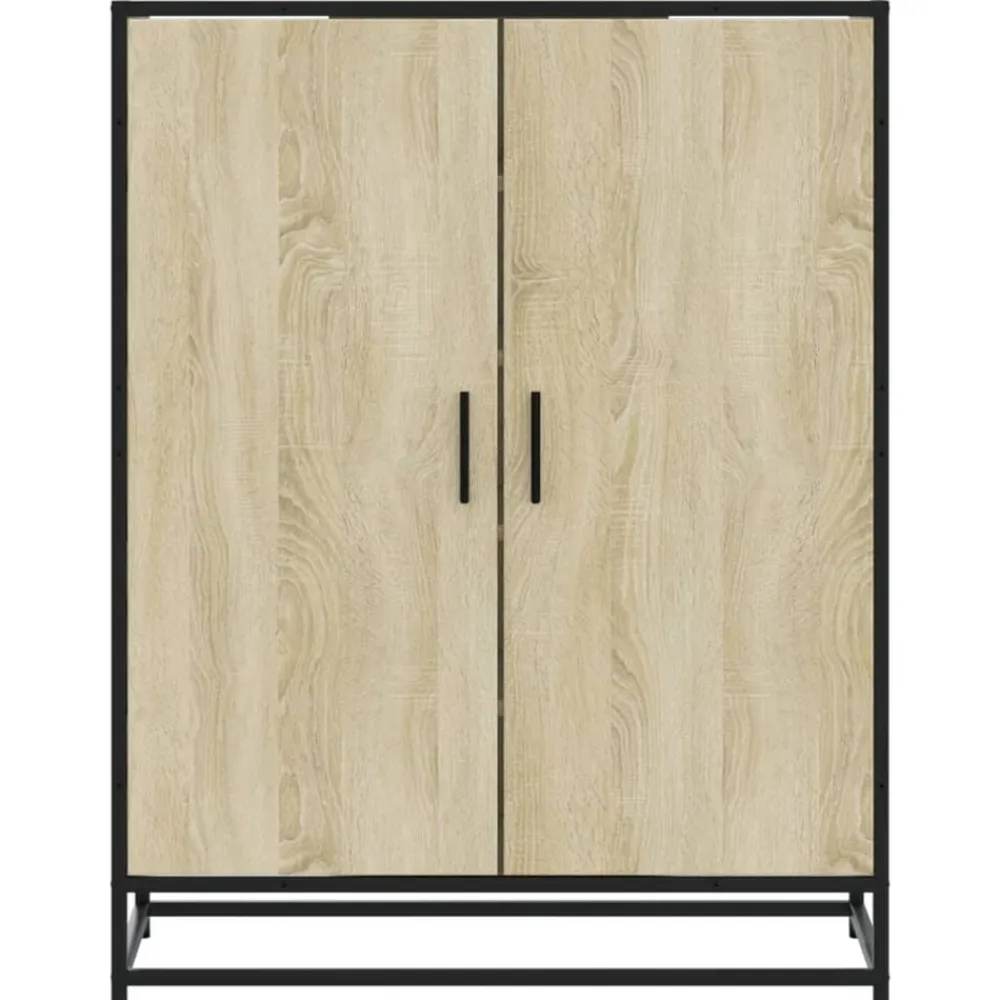 vidaXL Productos Del Hogar-Zapatero de madera y metal 75x38x97,5 cm