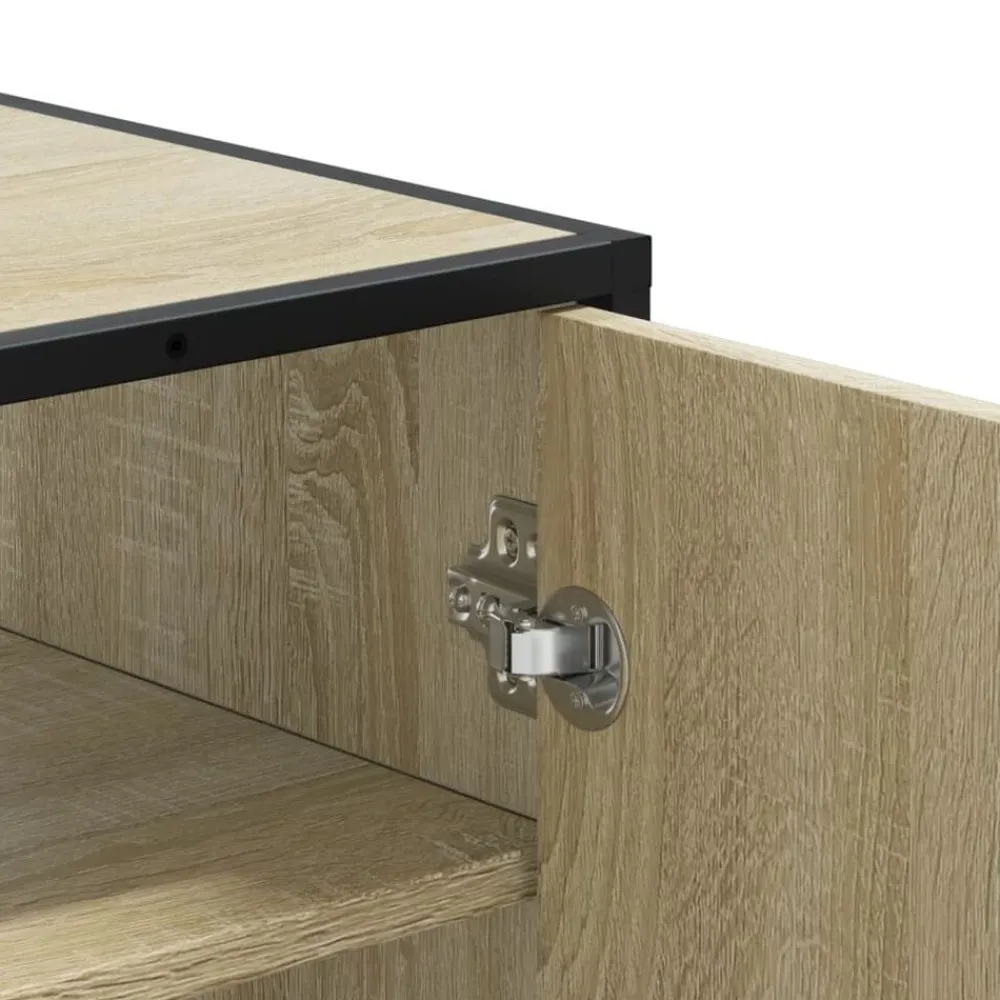 vidaXL Productos Del Hogar-Zapatero de madera y metal 75x38x97,5 cm
