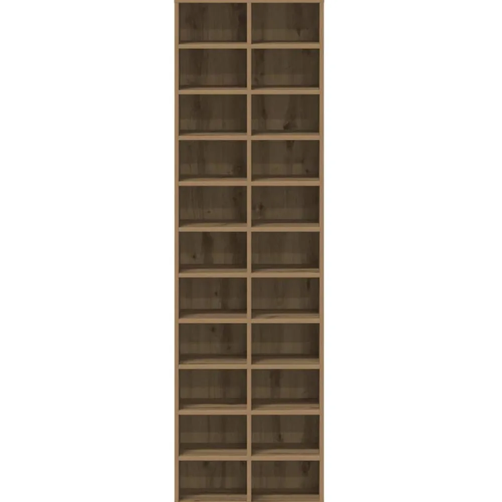 vidaXL Productos Del Hogar-Zapatero de madera contrachapada roble artisian 54x34x183 cm