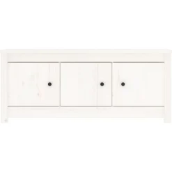 vidaXL Zapatero de madera maciza de pino 110x38x45,5 cm Blanco Sale