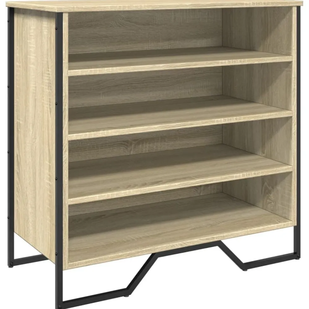 vidaXL Zapatero de madera de ingeniería 80x38x78 cm Roble Sonoma