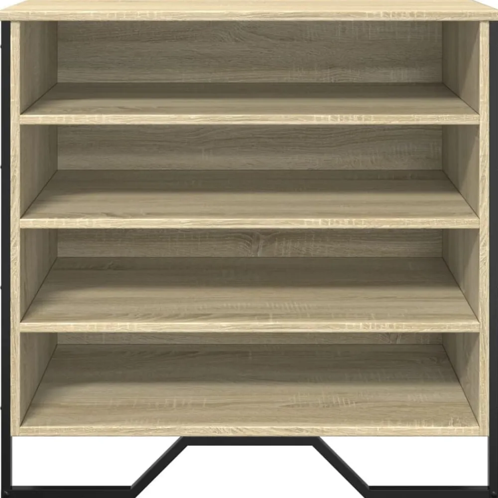 vidaXL Zapatero de madera de ingeniería 80x38x78 cm Roble Sonoma