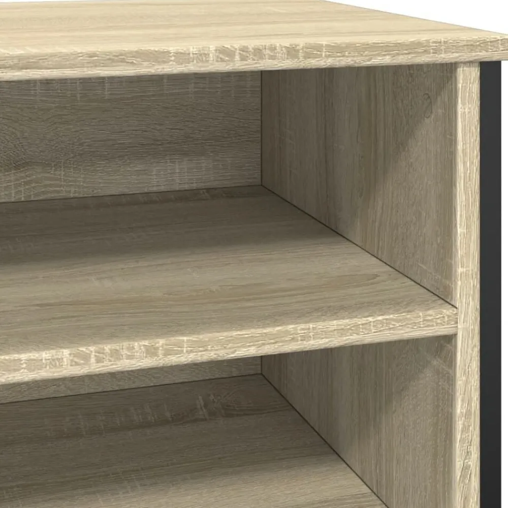 vidaXL Zapatero de madera de ingeniería 80x38x78 cm Roble Sonoma