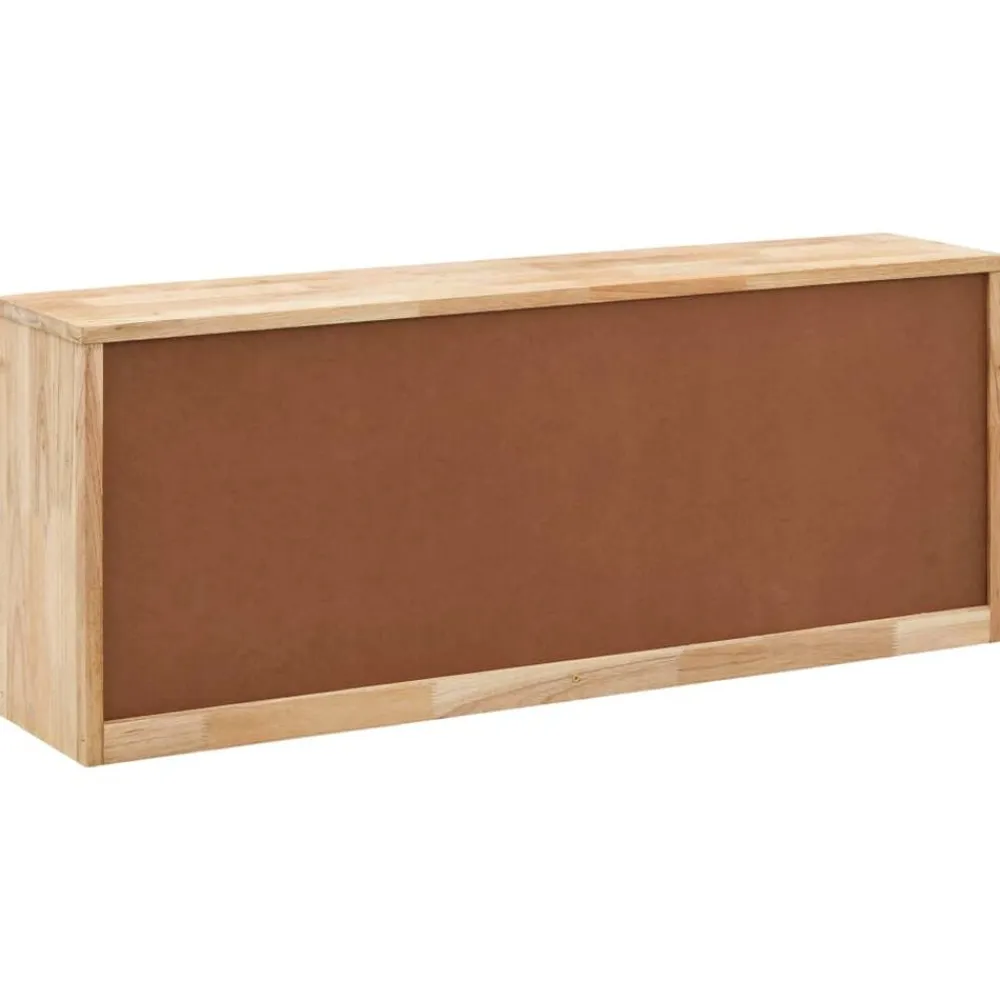 vidaXL Productos Del Hogar-Zapatero de madera maciza de nogal 94x20x38 cm