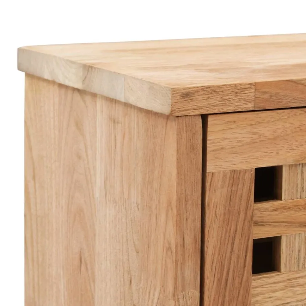 vidaXL Productos Del Hogar-Zapatero de madera maciza de nogal 94x20x38 cm