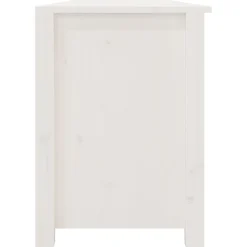 vidaXL Zapatero de madera maciza de pino 160x36,5x50 cm Blanco Online