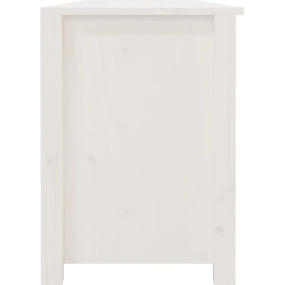 vidaXL Zapatero de madera maciza de pino 160x36,5x50 cm Blanco Online