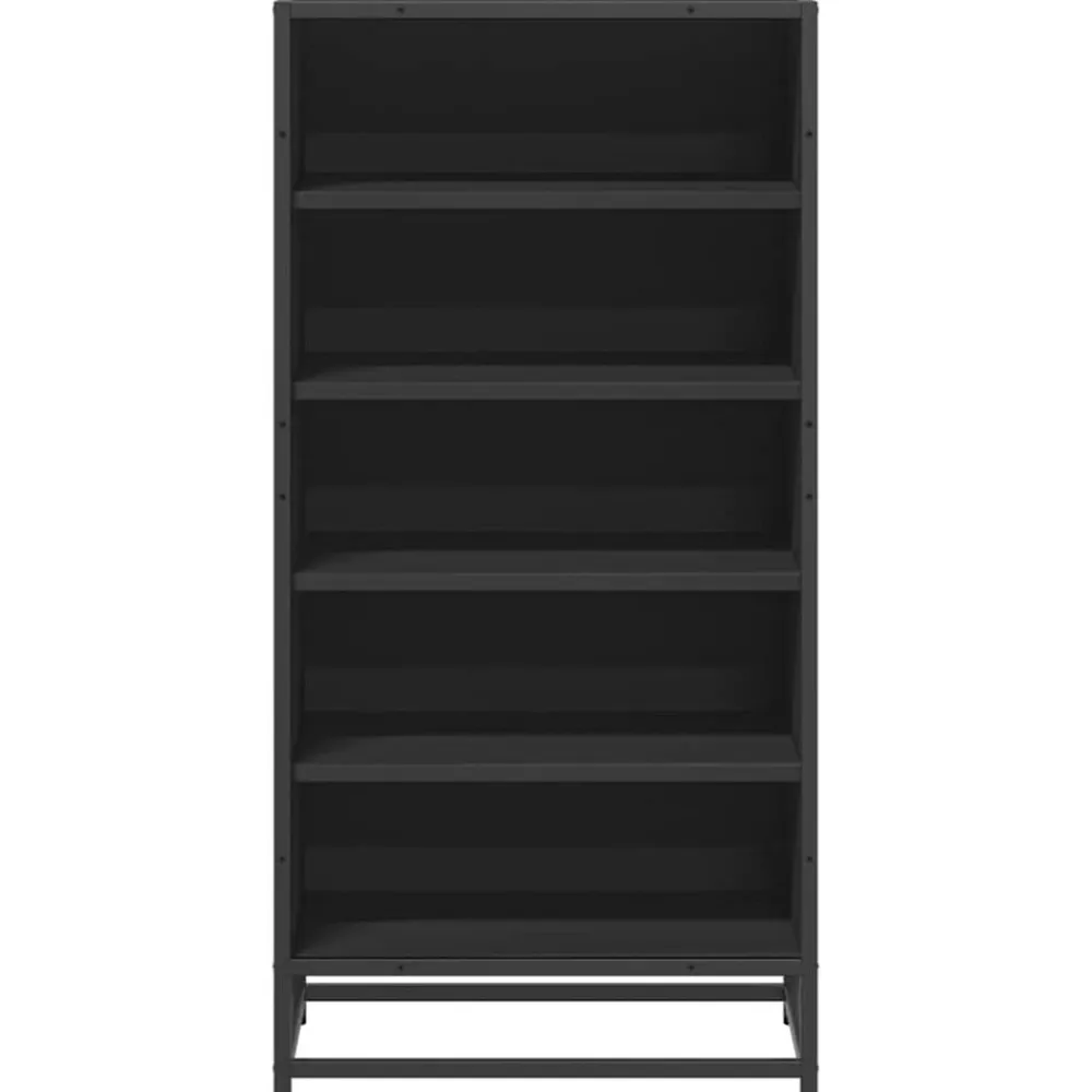 vidaXL Zapatero de madera de ingeniería 48x38x97,5 cm Negro Best