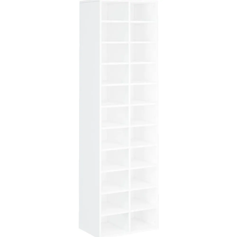 vidaXL Zapatero de madera contrachapada 54x34x183 cm Blanco Hot