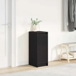 vidaXL Zapatero de madera de 29,5x34x76 cm Roble negro Sale