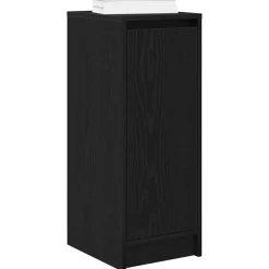vidaXL Zapatero de madera de 29,5x34x76 cm Roble negro Sale