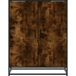 vidaXL Productos Del Hogar-Zapatero de madera y metal 75x38x97,5 cm