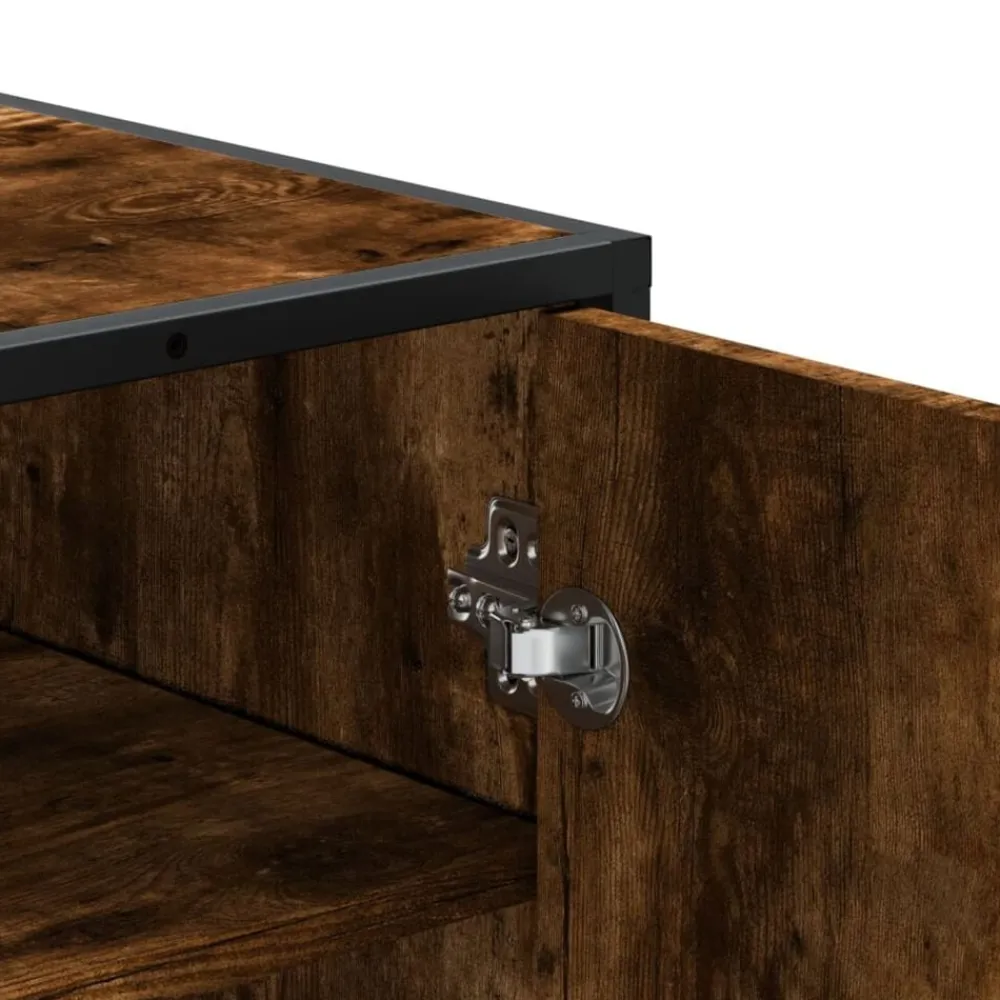 vidaXL Productos Del Hogar-Zapatero de madera y metal 75x38x97,5 cm