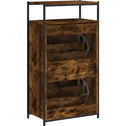 vidaXL Productos Del Hogar-Zapatero de madera de ingeniería 60x34x112 cm
