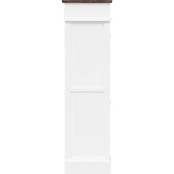 vidaXL Productos Del Hogar-Zapatero de madera de Paulownia marrón 50x28x98 cm