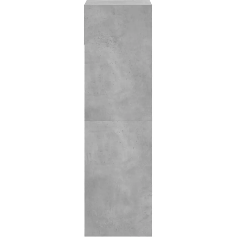 vidaXL Zapatero de madera de ingeniería gris hormigón 60x34x116 cm Gris hormigón Discount
