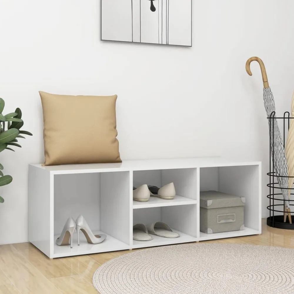 vidaXL Productos Del Hogar-Zapatero de madera contrachapada 105x35x35 cm