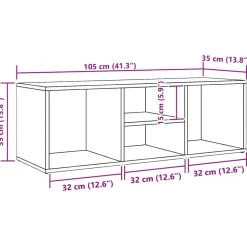 vidaXL Productos Del Hogar-Zapatero de madera contrachapada 105x35x35 cm