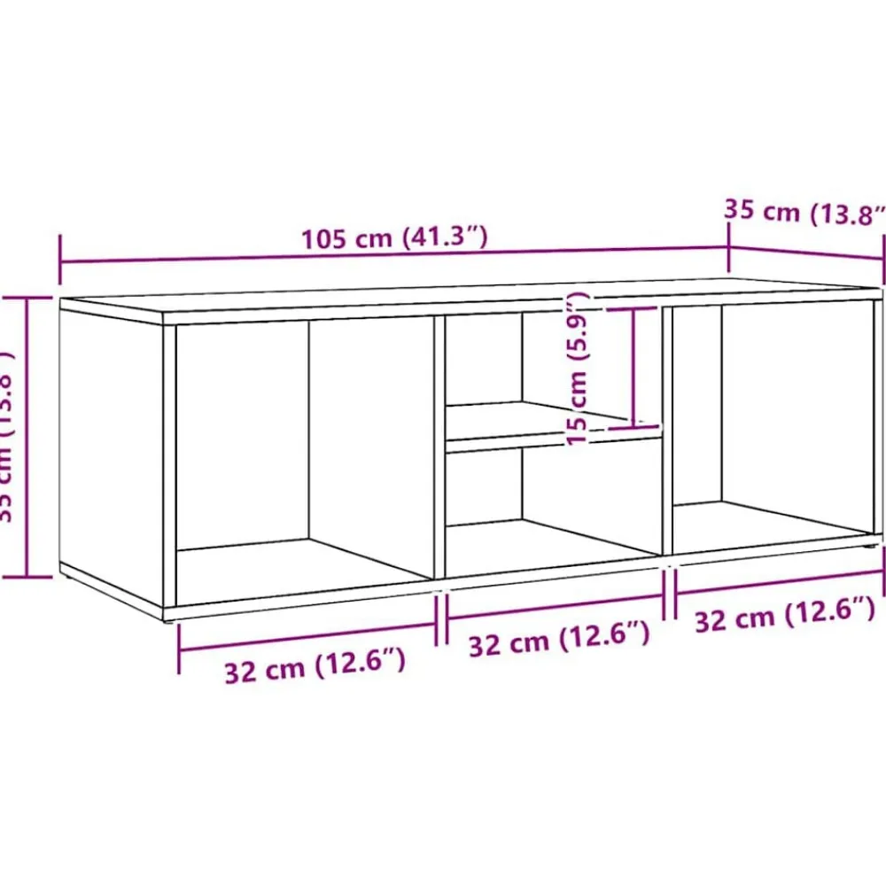 vidaXL Productos Del Hogar-Zapatero de madera contrachapada 105x35x35 cm