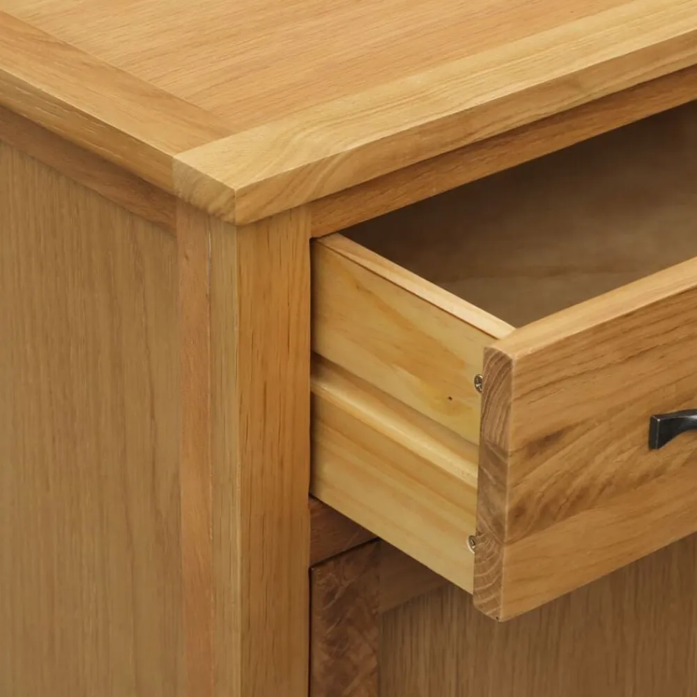 vidaXL Productos Del Hogar-Zapatero de madera maciza de roble 76x37x105 cm