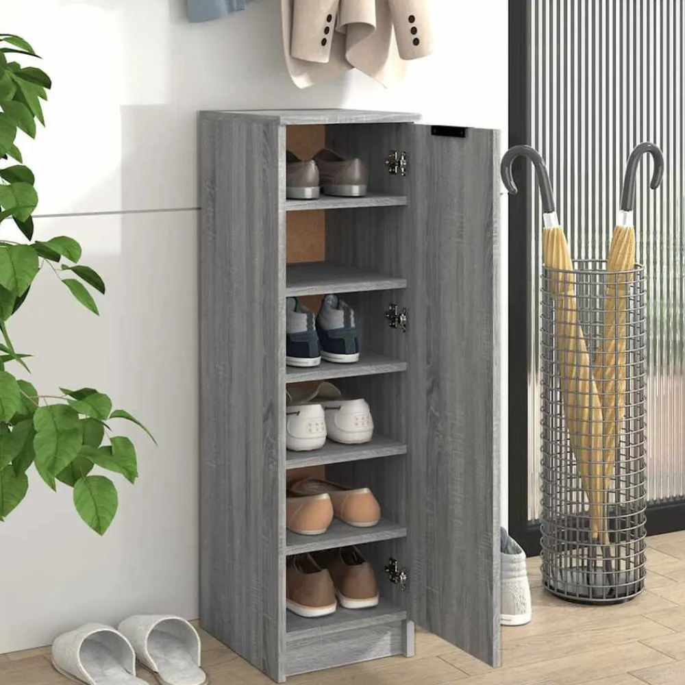 vidaXL Productos Del Hogar|Armarios Y Almacenamiento-Zapatero de madera contrachapada 30x35x100 cm