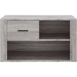 vidaXL Zapatero de madera contrachapada 80x35x45 cm Gris sonoma Clearance