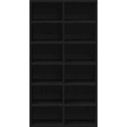 vidaXL Zapatero de madera de 54x34x100,5 cm Roble negro New