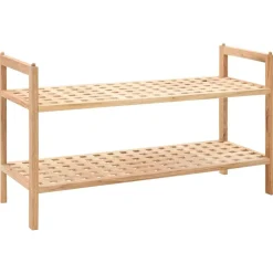 vidaXL Zapatero de madera maciza de nogal 69x26x40 cm Hot