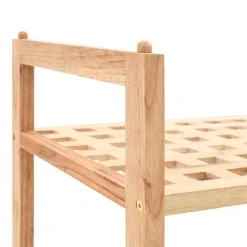 vidaXL Zapatero de madera maciza de nogal 69x26x40 cm Hot